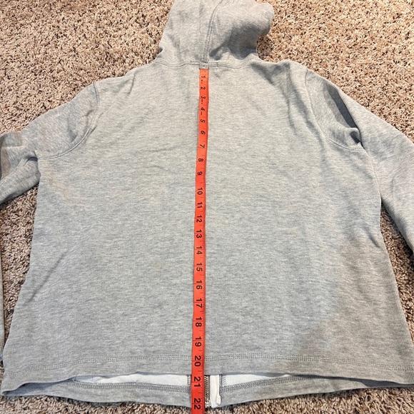 Ralph Lauren Women’s Hoodie Sweater Light Gray Full Zip Drawstring Zip Pockets - Picture 6 of 6